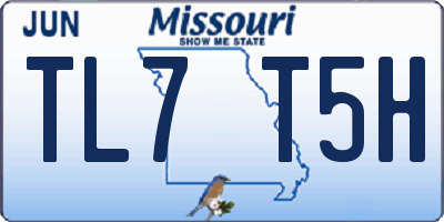 MO license plate TL7T5H