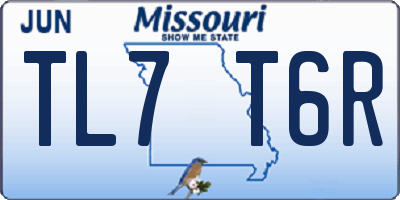 MO license plate TL7T6R