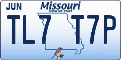 MO license plate TL7T7P