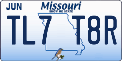 MO license plate TL7T8R