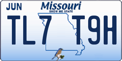 MO license plate TL7T9H