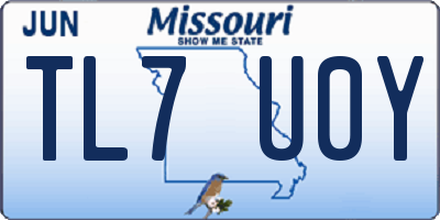 MO license plate TL7U0Y