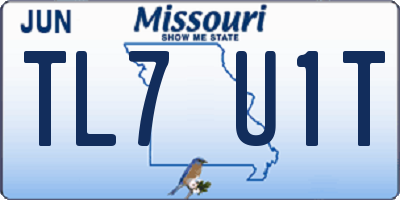 MO license plate TL7U1T