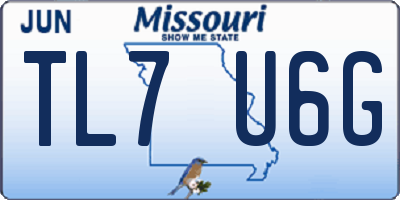 MO license plate TL7U6G