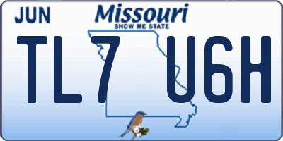 MO license plate TL7U6H