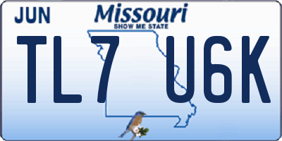 MO license plate TL7U6K