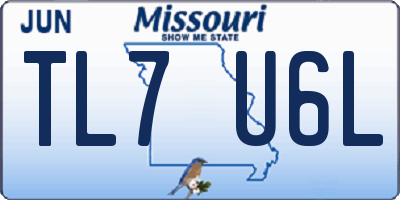 MO license plate TL7U6L