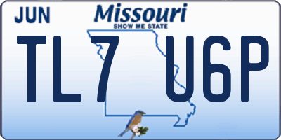MO license plate TL7U6P