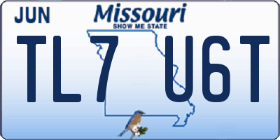 MO license plate TL7U6T