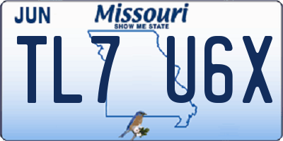 MO license plate TL7U6X