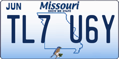 MO license plate TL7U6Y