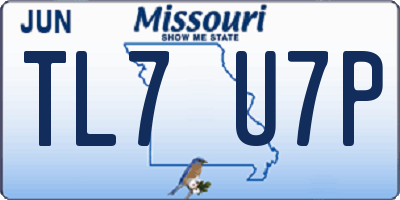 MO license plate TL7U7P
