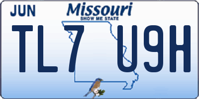 MO license plate TL7U9H
