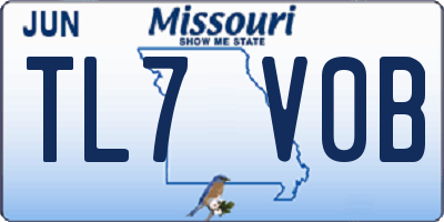 MO license plate TL7V0B