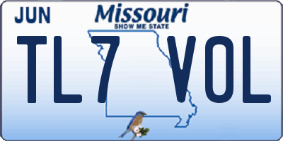MO license plate TL7V0L