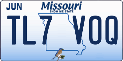 MO license plate TL7V0Q