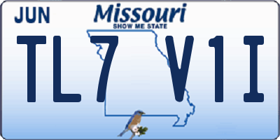 MO license plate TL7V1I