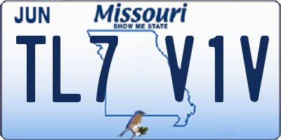 MO license plate TL7V1V