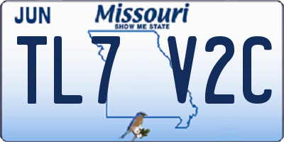 MO license plate TL7V2C