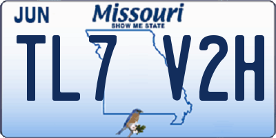 MO license plate TL7V2H