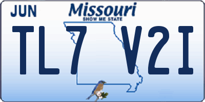 MO license plate TL7V2I