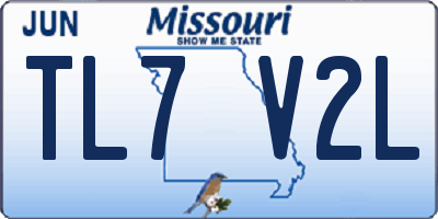 MO license plate TL7V2L