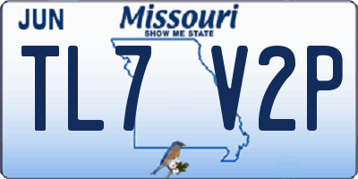 MO license plate TL7V2P