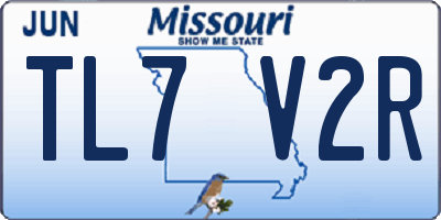 MO license plate TL7V2R