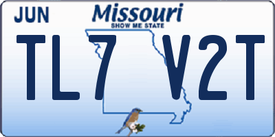 MO license plate TL7V2T
