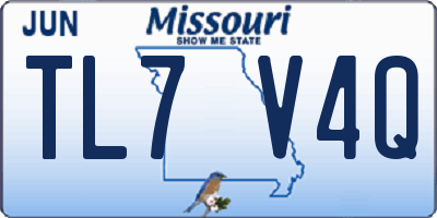 MO license plate TL7V4Q