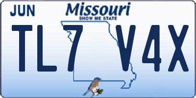 MO license plate TL7V4X