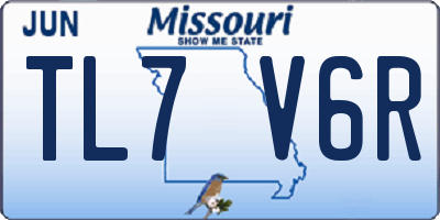 MO license plate TL7V6R