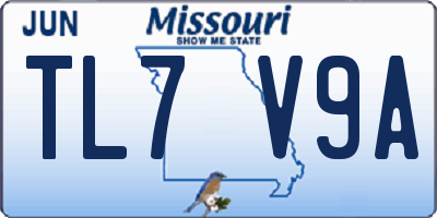 MO license plate TL7V9A