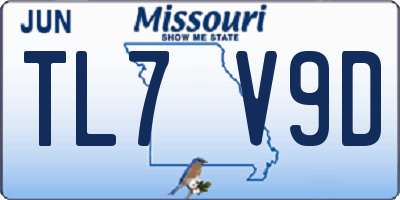 MO license plate TL7V9D