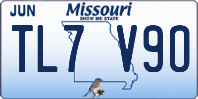 MO license plate TL7V9O