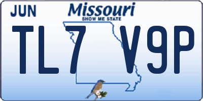 MO license plate TL7V9P