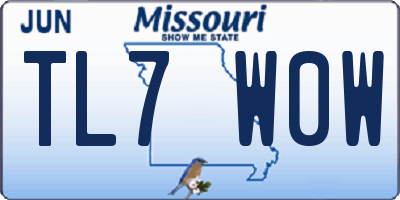 MO license plate TL7W0W