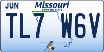 MO license plate TL7W6V