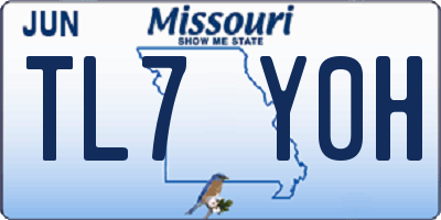 MO license plate TL7Y0H