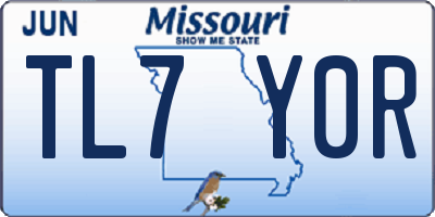MO license plate TL7Y0R