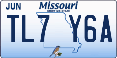 MO license plate TL7Y6A