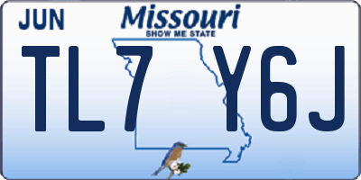 MO license plate TL7Y6J