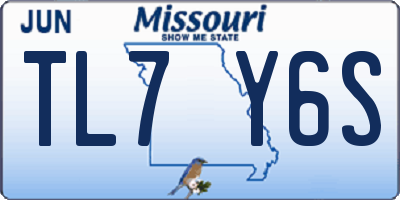 MO license plate TL7Y6S