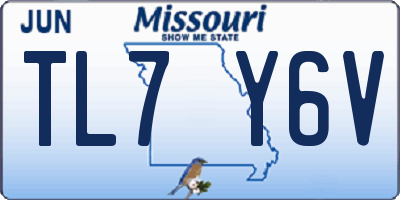 MO license plate TL7Y6V