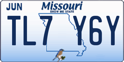 MO license plate TL7Y6Y