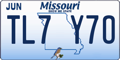 MO license plate TL7Y7O