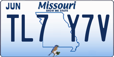 MO license plate TL7Y7V