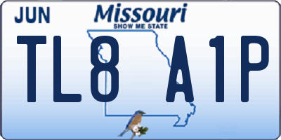 MO license plate TL8A1P
