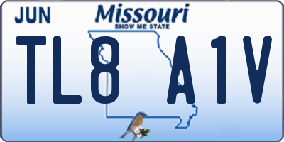 MO license plate TL8A1V