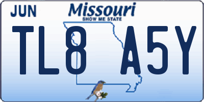 MO license plate TL8A5Y